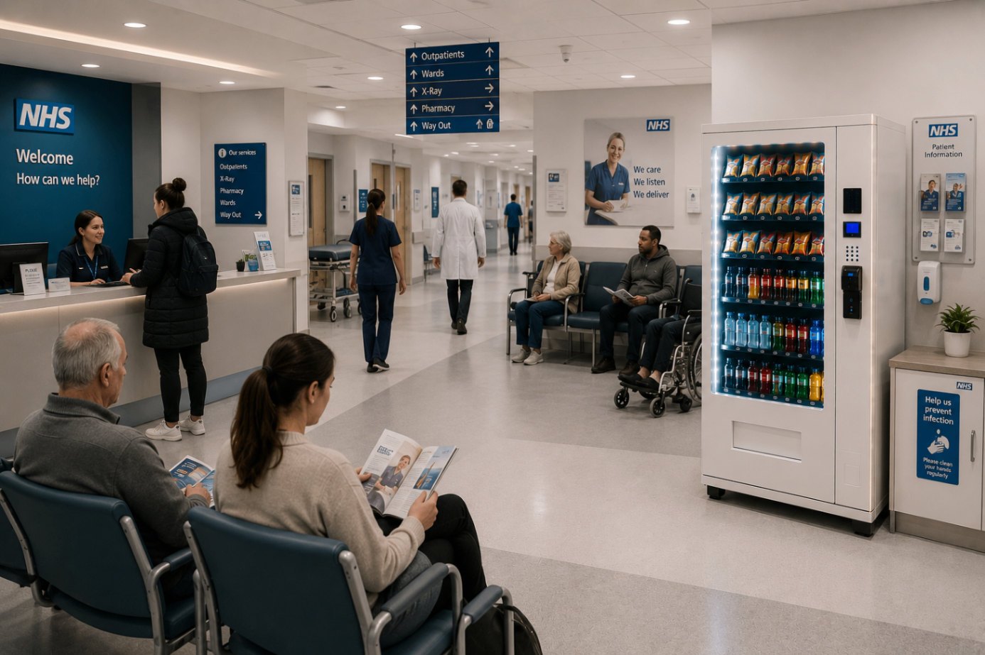 Hospitals environment with premium vending